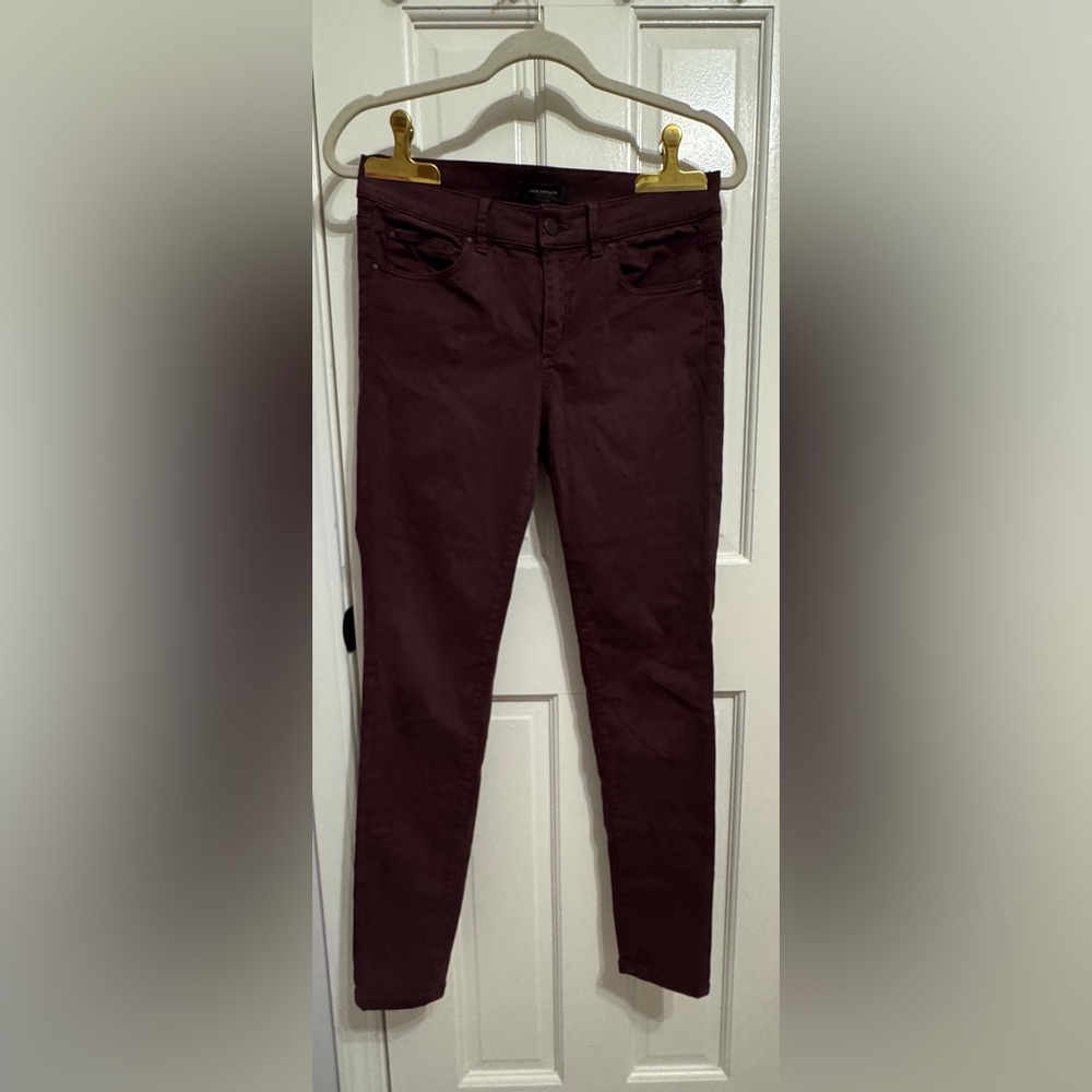 Ann Taylor Skinny Pants - Burgundy